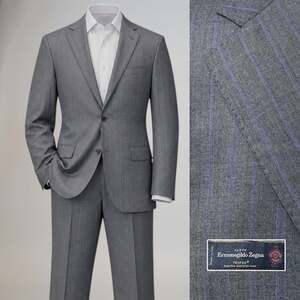 Zegna Trofeo Superfine Australian Wool Suit 46R 39x30 Gray Lavender Italy